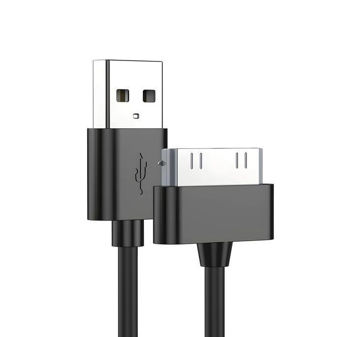 DF92 - Kabel Data USB to 30 Pin Lebar Hitam untuk Tab 1 2 7 8.9 10.1 Support GT-P1000 GT-P3100 GT-P6