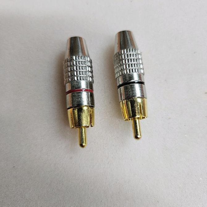 POLA JACK RCA / JEK RCA GOLD METAL SILVER GRIP / JECK RCA JAGUNG / JACK AUDIO BAGUS ORIGINAL HARGA 1