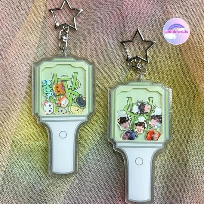 PROMO Keychain Shaker KPOP Acrylic Gantungan Kunci Bag Charm NCT Dream Wish Aespa EXO Stray Kids Enh
