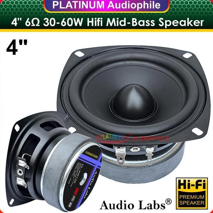 Speaker 4 inch Mid-Bass Mid-Woofer Hifi 4" Midrange Bass Speker Audiolabs DL-406TZE