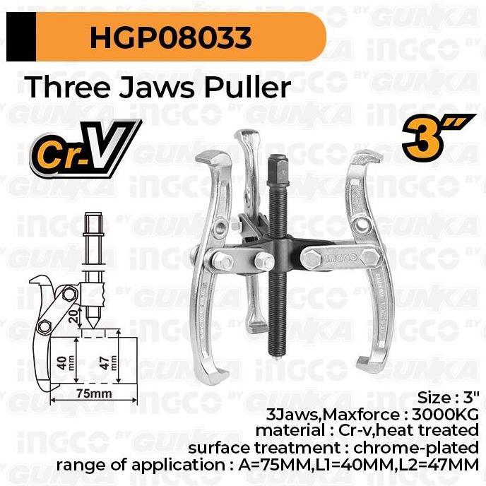 Three Jaws Puller (3") HGP08033 Traker Treker Trekker Katrol Tarik 3 Cakar Montir Motor Menarik Tari