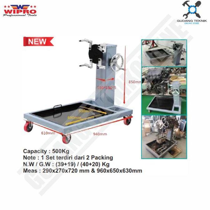 PEUNBIM ENGINE STAND 500 Kg WIPRO ES-500 / Engine Stand Penyangga Mesin Mobil