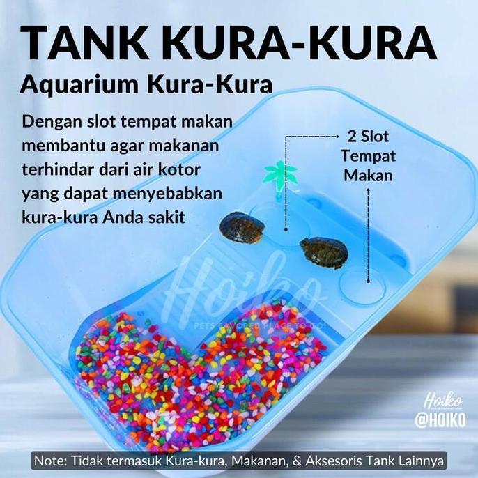 Turtle Aquarium Tank L XL Bak Ember Tempat Kura Kura Air Besar Akuarium Kandang Box Kura2 Brazil