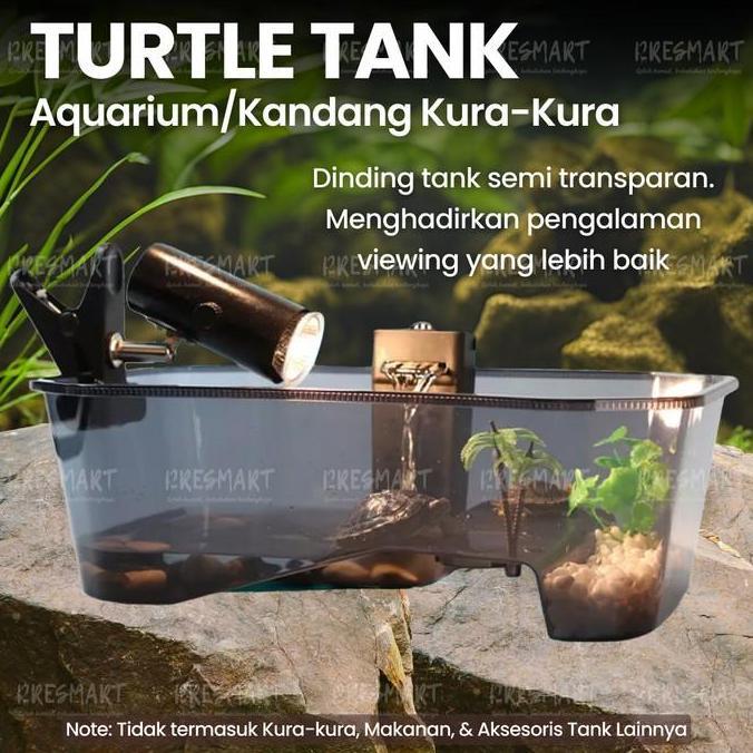 Turtle Tank L XL Tempat Kura Kura Air Bak Ember Aquarium Akuarium Kandang Kura2 Brazil Besar