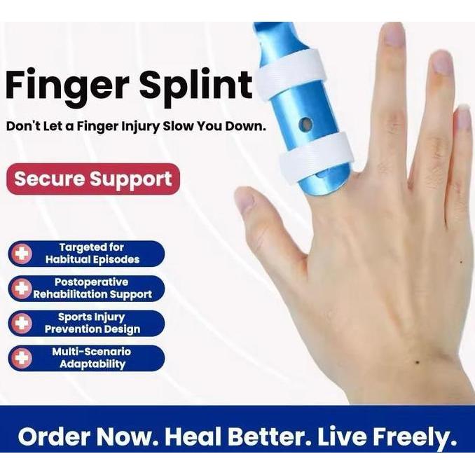 YUZABA Finger Splint Penyangga Jari Tangan Splint Jari Aluminium Finger Support Brace Splint Jari Ad
