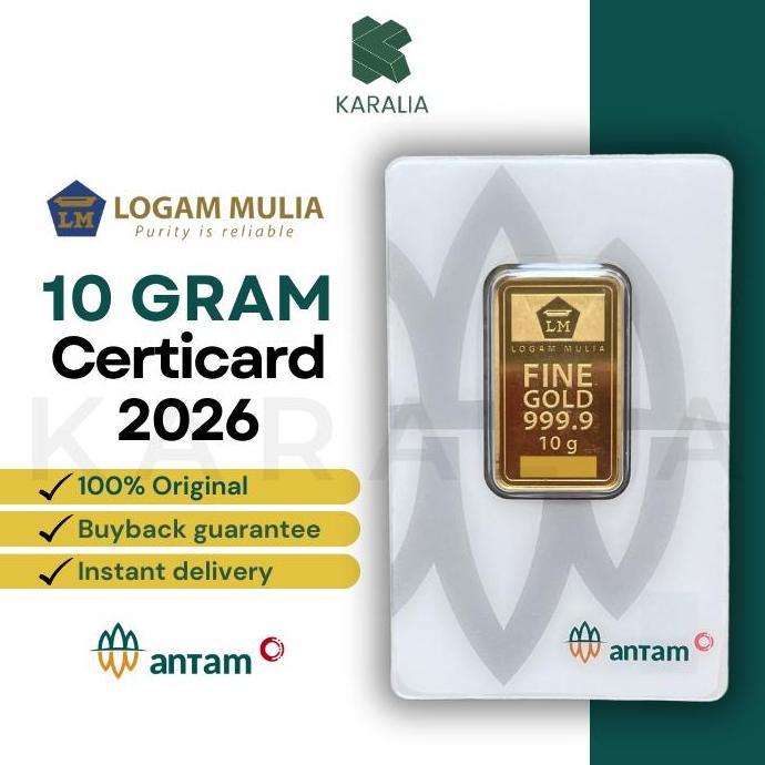 EMAS ANTAM 10 GRAM LM LOGAM MULIA ANTAM 10 GRAM SERTIFIKAT TERBARU