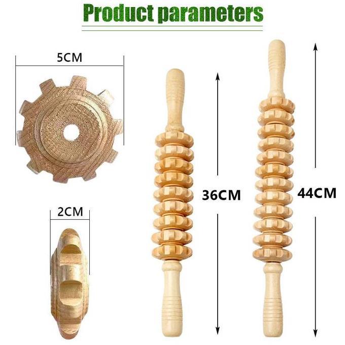 PACHAM Pijat Punggung Roller Massager Kayu