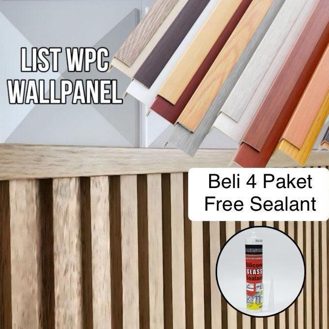 Promo (Cod) Wc Paket 5Pcs List Siku L Dekor Wpc Wall Panel List Sudut Motif Kayu Panel Tangga Penutu