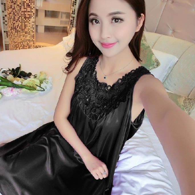 Whell- Set Daster Baju Tidur Nita Renda Satin Lembut 1108