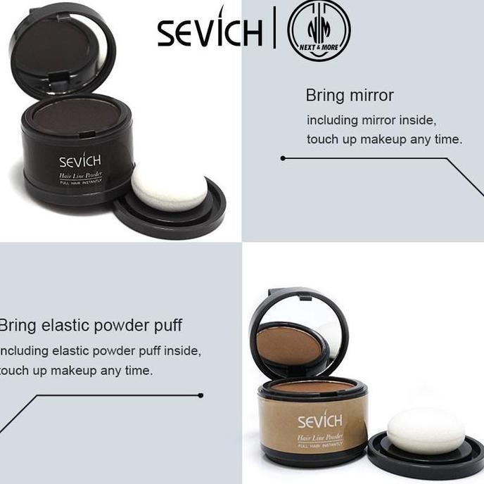 Curto - Bedak Penutup Bayangan Garis Rambut Sevich Original Black And Brown