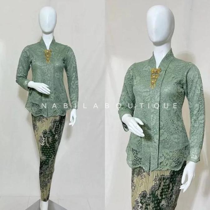 ERZa - Kebaya Tunik Kebaya tile Kebaya Batik Couple Wanita Atasan Kondangan Cantik Celana