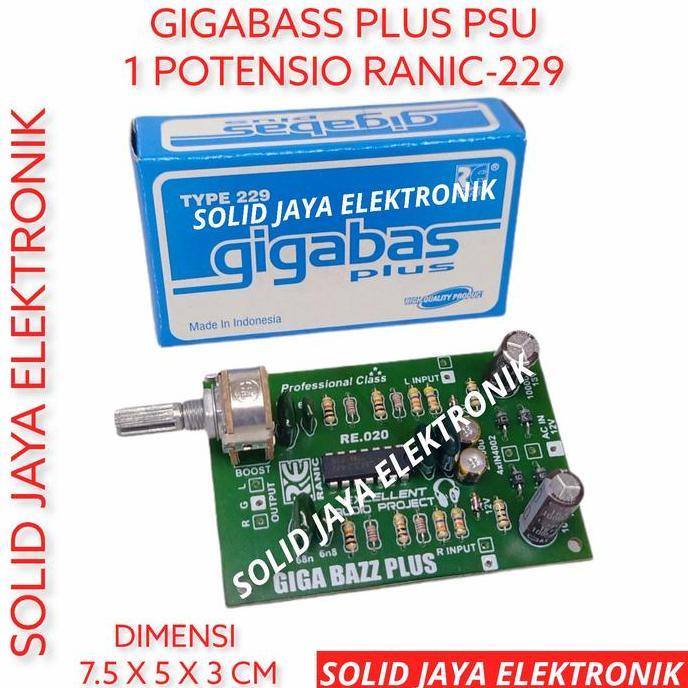 KIT GIGABASS PLUS PSU GIGA BASS BAS LM324 GIGABAZZ PENAMBAH RANIC 229 ASLI