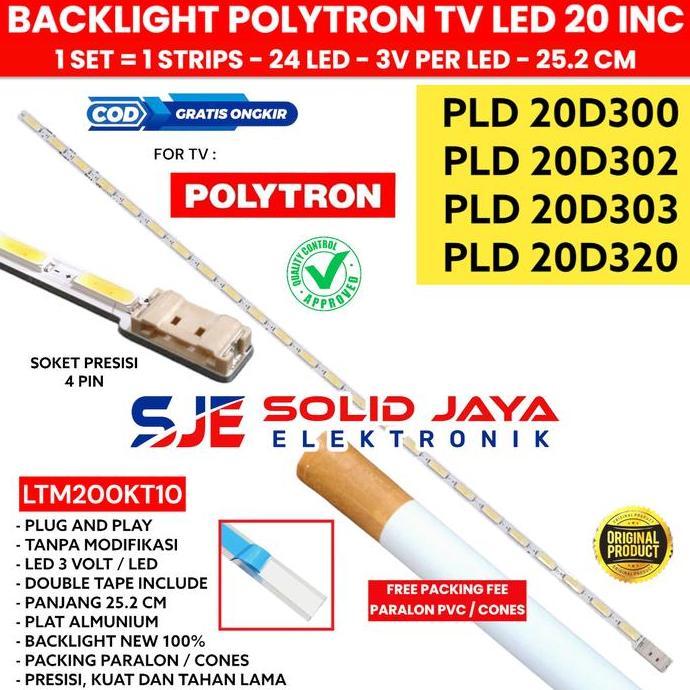 BACKLIGHT TV LED POLYTRON 2O INC PLD 20D300 20D302 20D303 20D302 LTM200KT10 PLD20D300 PLD20D302 PLD2