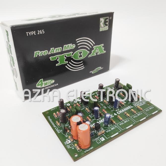 KIT PENGUAT MIC PREAMP MIC TOA 4 CHANNEL TERMURAH