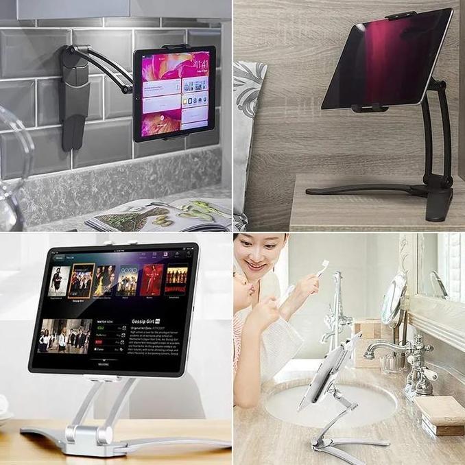 Idco- Stand Holder Tablet Universal Phone Holder Meja Dinding Bracket