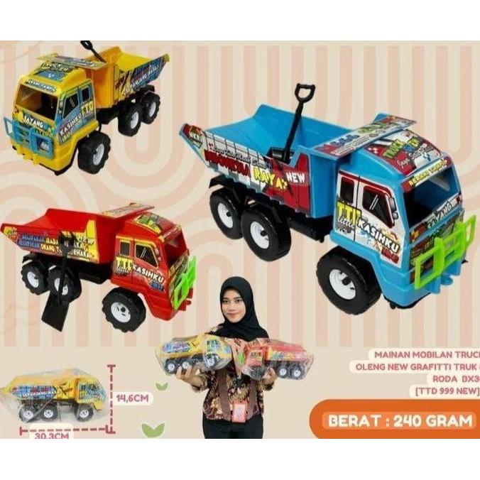 Mainan Truk Dump Pasir TTD 999 Plastik / Mainan Anak Truck Tronton Truk Oleng Pengangkut Pasir Dan S