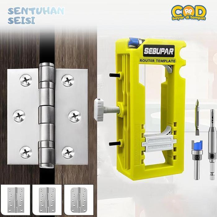 Bisa COD Locator Plate Penanda Engsel Sendok Alat Bantu Bor Engsel Hinge Guide Drill Locator Plate P
