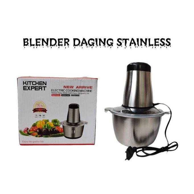 Kitchen Expert Blender Daging Stainless Steel X01 Mesin Penggiling Elektrik 2 Mode Giling 2L Pisau T