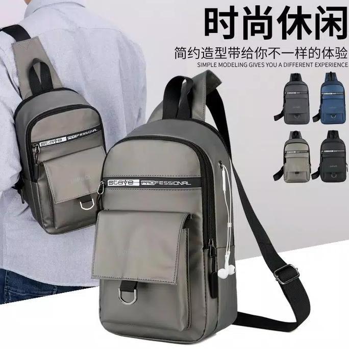 DR265 - Tas Selempang Waist Bag Impor Pria Cowo Mirip Jinpaidi Anti Air 389