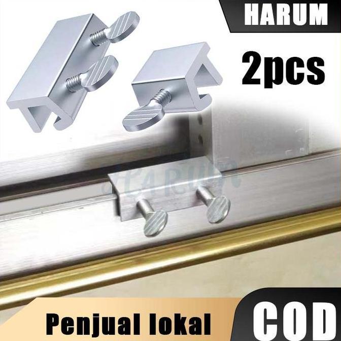 MUZACIO 2set Kunci Jendela Sliding Kunci Jendela Geser Safety Sliding Window Lock