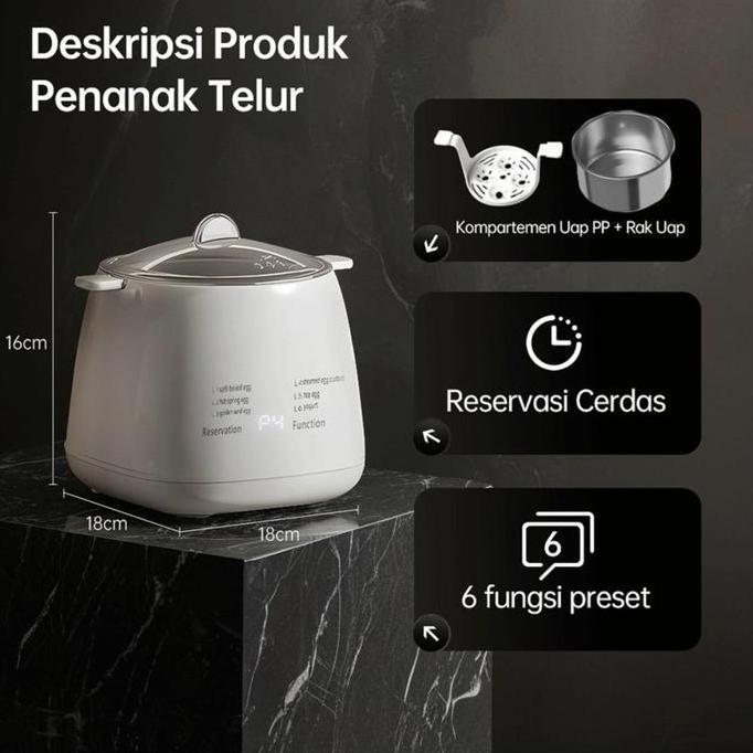ATHHINE Pemasak Telur Listrik/Pemasak Telur Uap Listrik/Pemasak Uap Makanan/Pemasak Telur Uap Multif