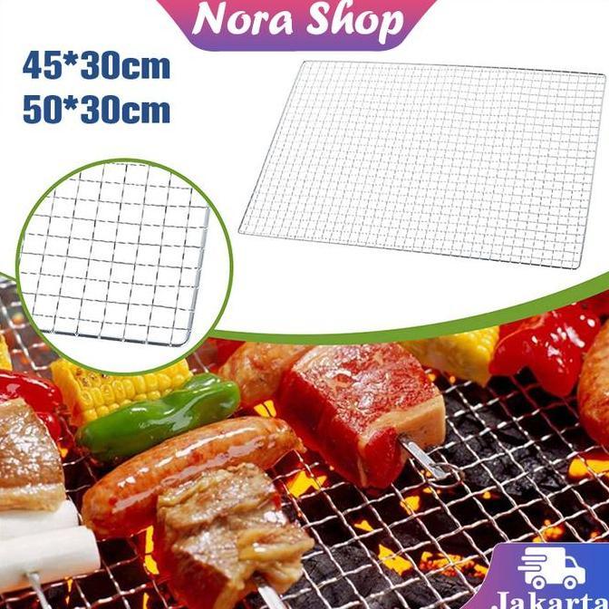 IUMAORI Panggangan Kawat Stainless Jaring Panggangan BBQ Serbaguna Kawat BBQ