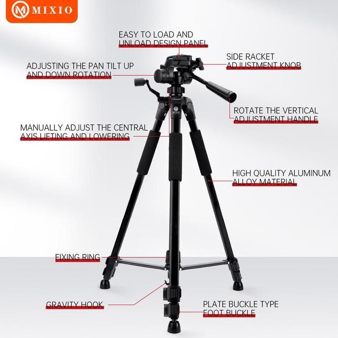 MIXIO 3522 170CM PREMIUM Tripod+Bluetooth Remote+Bag Profesional