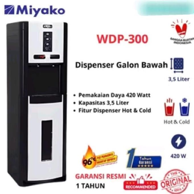 Levonazi - Dispenser Miyako WDP 300 Galon bawah / Miyako Dispenser Galon Bawah
