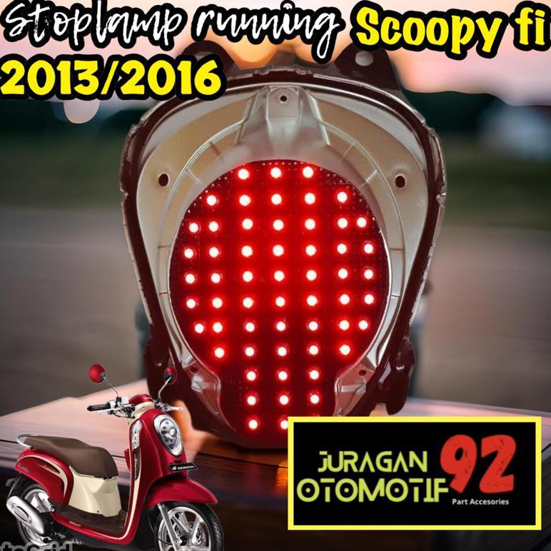 CALVESTRAC STOPLAMP RUNNING SCOOPY 2013-2016 LED 5MM 10 MODE TERLARIS