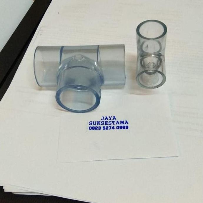 SOCK TEE PVC BENING TRANSPARAN 1" INCH PVC CLEAR RESTOCK
