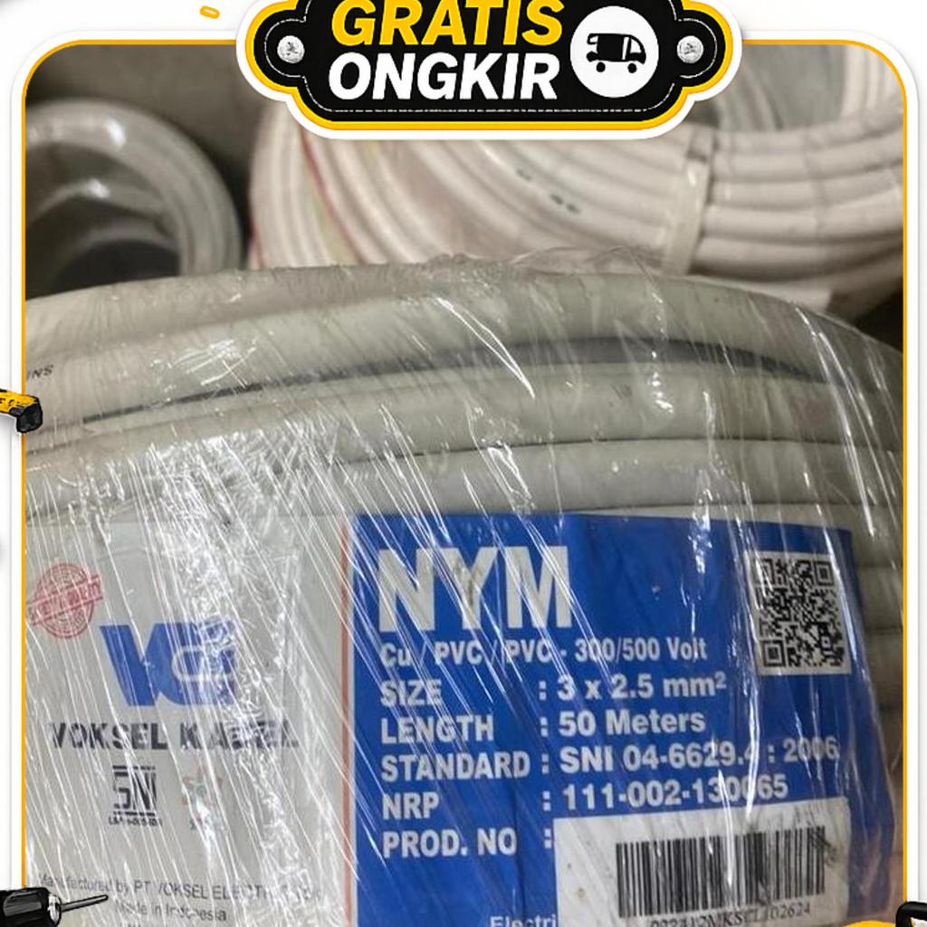 Kabel Voksel Nym 3X2.5 Mm 50Meter Gojek Only 3X2,5 3 X 2.5