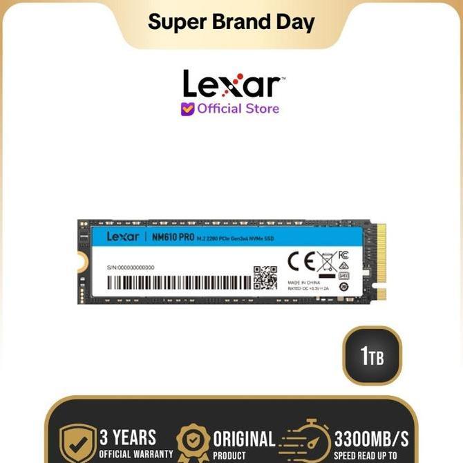 Lexar SSD NM610 PRO M.2 2280 NVMe PCIe Gen 3.0 1TB - SSD 1 TB