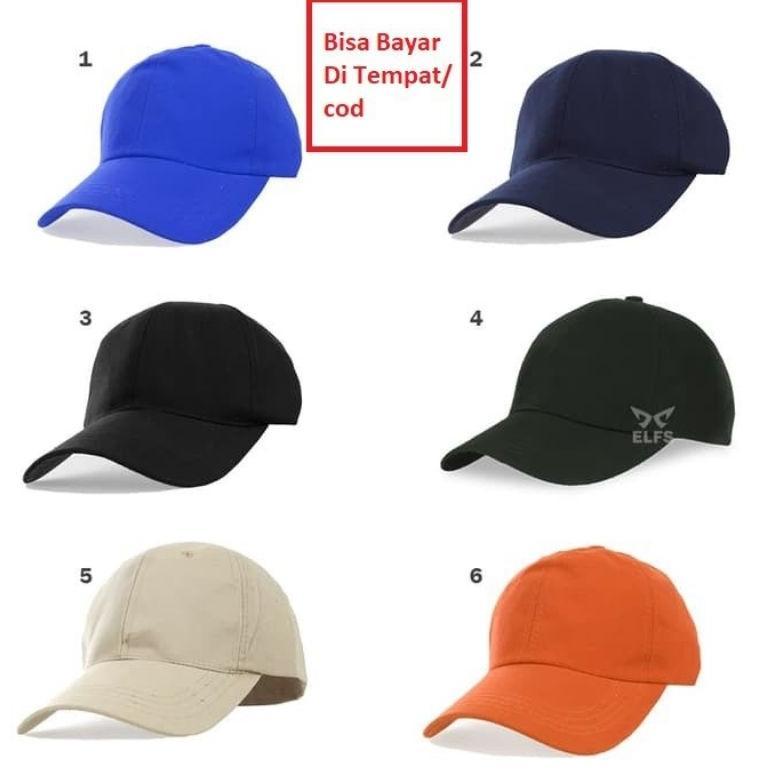Diskon Topi Polos Baseball Dewasa Ring Belakang Pria Wanita