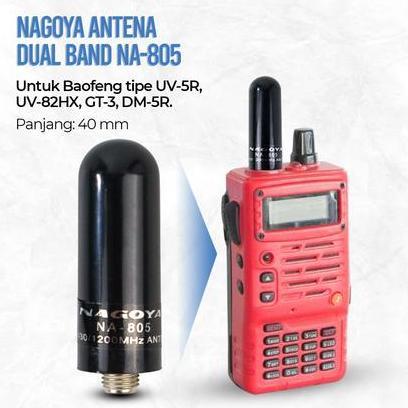 SUGIESTA Antena Dual Band NA-805 - Peningkat Sinyal untuk HT Boafeng UV-5R & UV-82HX