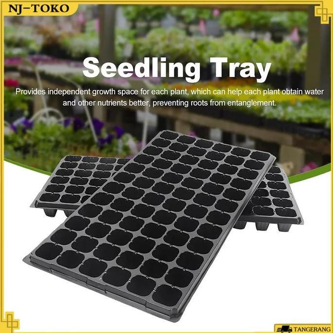 EYAMUY 20PCS Potray Semai 105 Lobang 105 Lubang Nampan Semai Breathable Nampan Semai Reusable Tray P