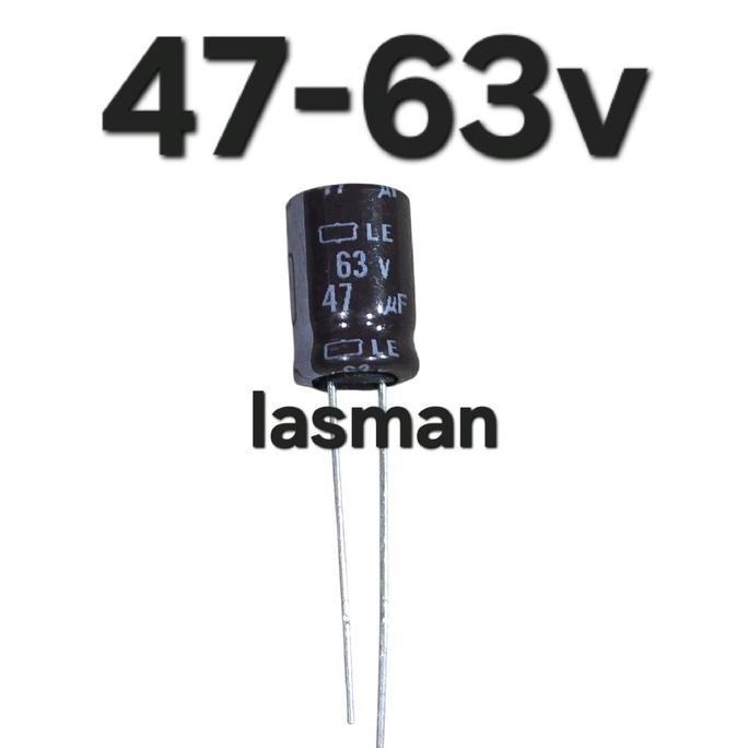 47 UF 63V ) ELKO ELCO 47UF63V 63V47UF 47 UF MIKRO MICRO MF 63 V VOLT 63V 63VOLT 47UF 47MICRO 47MF 85
