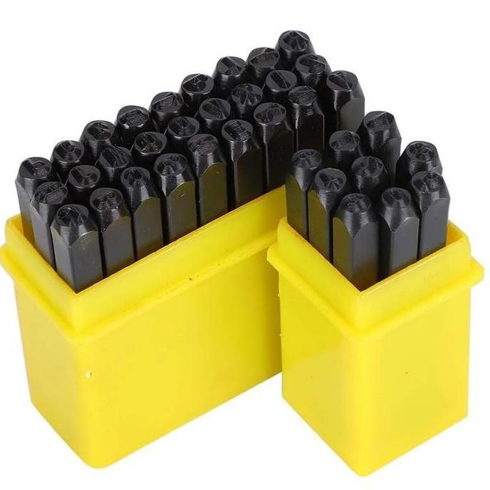 MUVAC 36pcs/Set Angka Dan Huruf Ketok Besi Numbers Alphabets Printing Tool Stempel Cetakan Ketok Hur