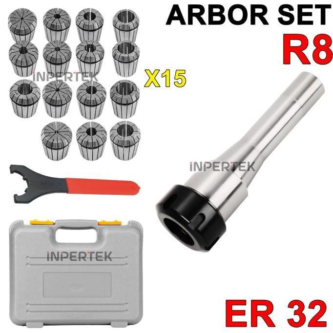 SUGIESTA Arbor Set R8 ER32 15 Arbor Collet ER32 R8 NUT ER32 Collet ER32