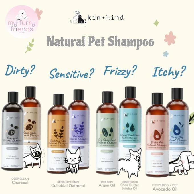 Kin+Kind Pet Natural Shampoo Premium cat dog anjing kucing KIN KIND