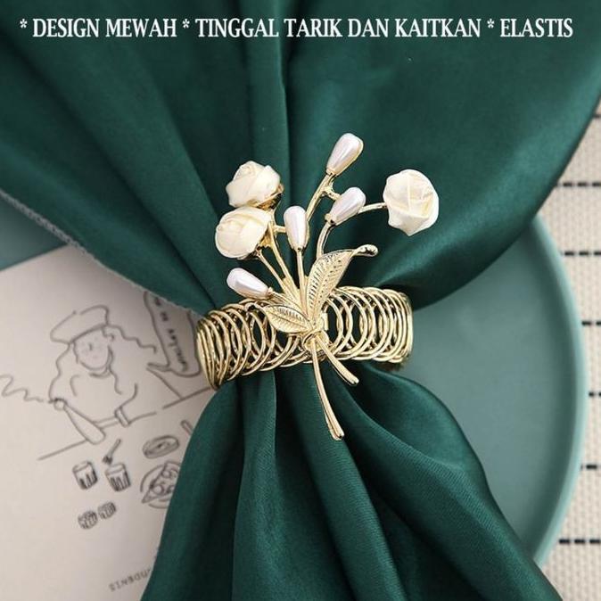 SHANBIU Luxury Hook Pengait Jepit Horden Gorden Emas Gold Silver Mewah Sultan Stainless Hiasan Rumah