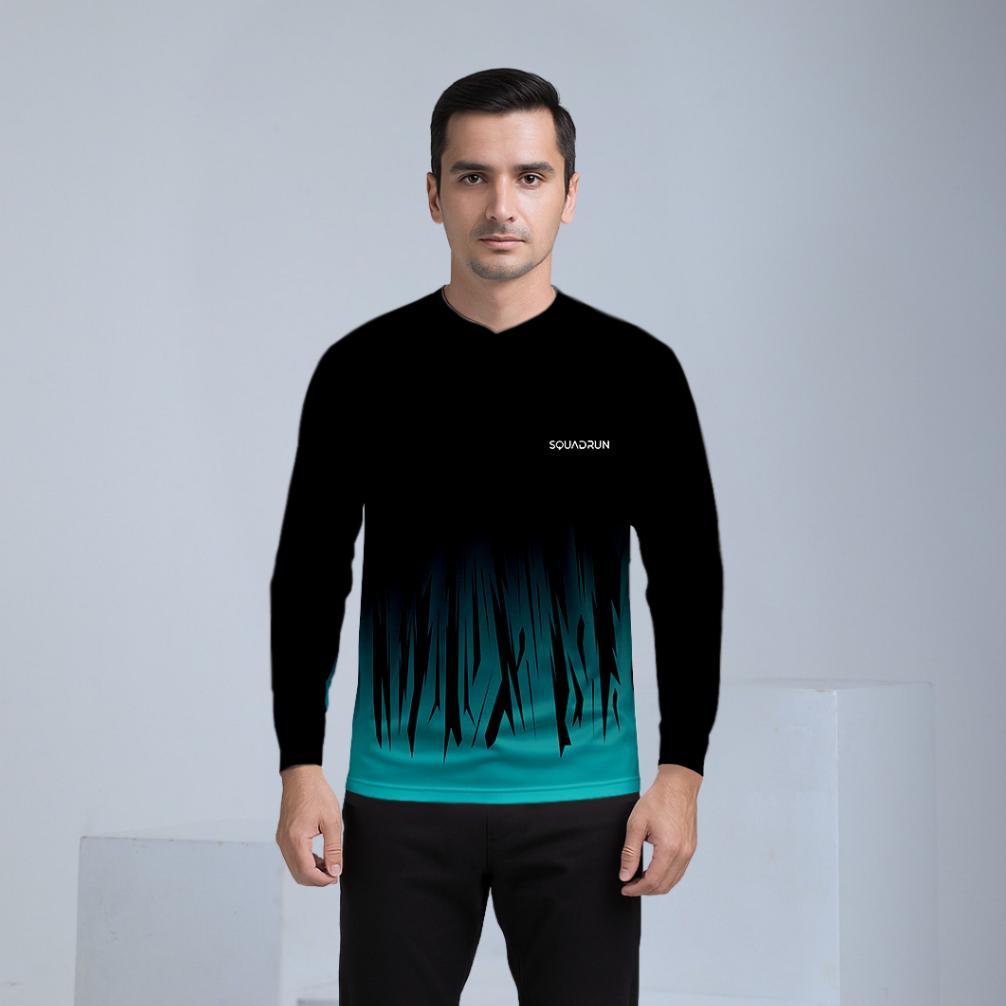 Diskon Squadrun - Kaos Running Dry Fit Breathable Quickdry Lengan Panjang Gravonix
