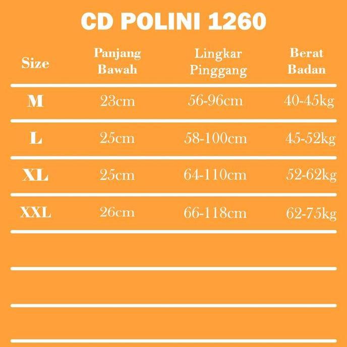 POLINI - Celana Dalam Wanita Cd Undies Polos Bahan Premium 1260