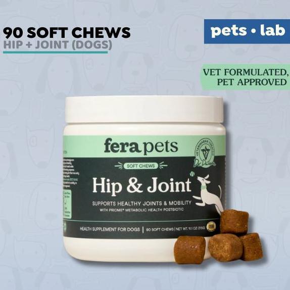 Fera Pet Organics Hip Joint Glucosamine Dog Dysplasia Anjing MSM