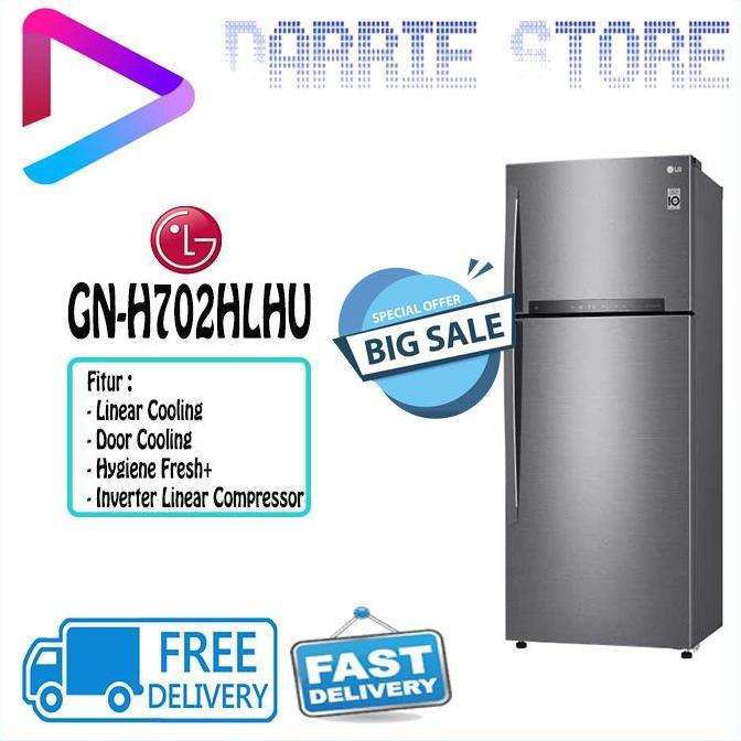 Bestseller- LG GN-H702HLHU KULKAS INV 2 PINTU GNH702HLHU GNH702 GN-H702 702HLHU