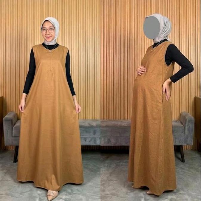 Pilihan - Inner Bahan Toyobo Katun Katun Katun Busui Dress Nyaman Gamis Casual Dalaman Baju Dewasa P