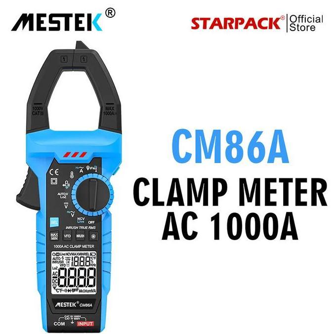 Mestek Cm86A / Cm86B Ac/Dc 1000A Clamp Meter Terbaru 