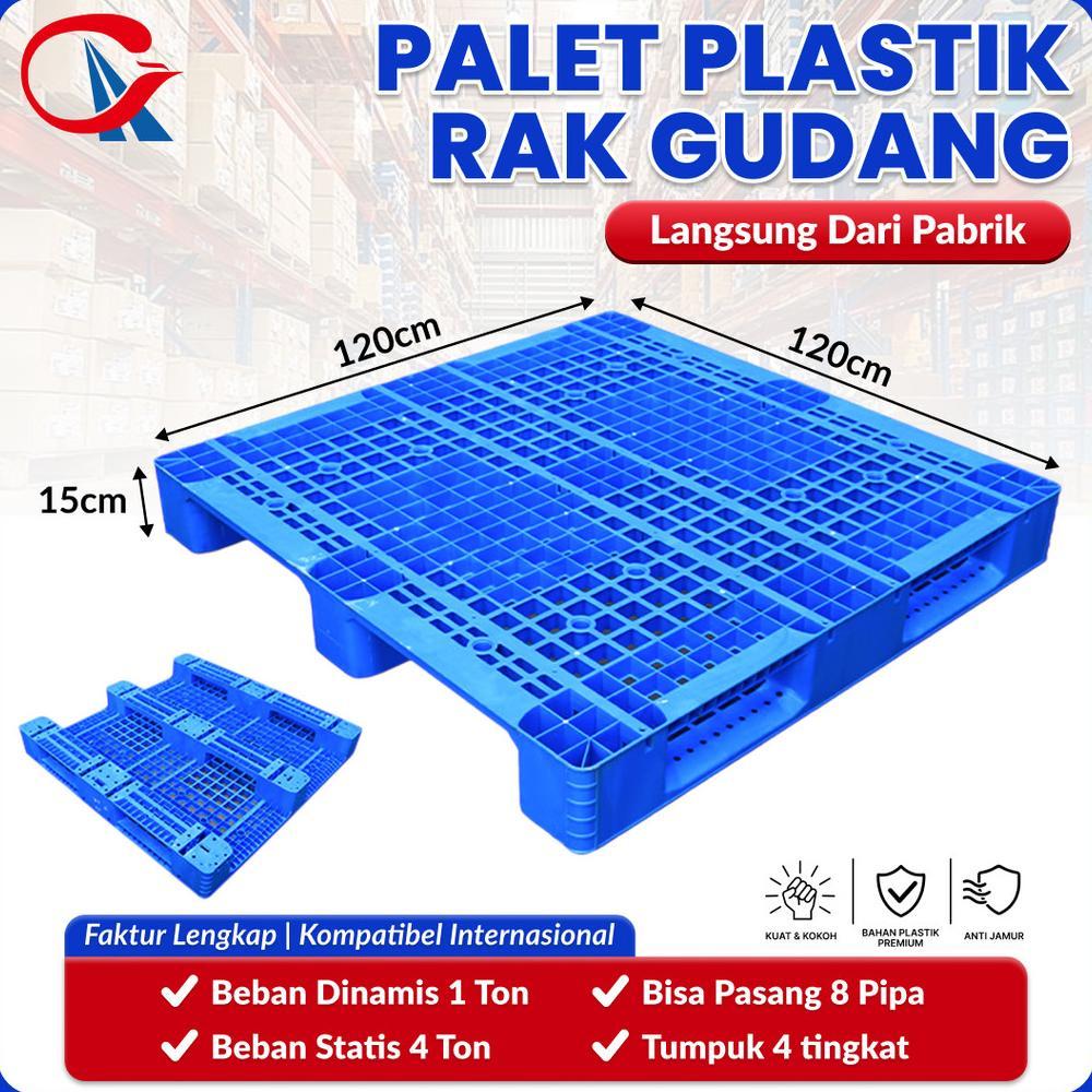 LIN HUI Palet plastik  120x120*15cm biru tipe M Palet plastik berkualitas tinggi baru Palet plastik 