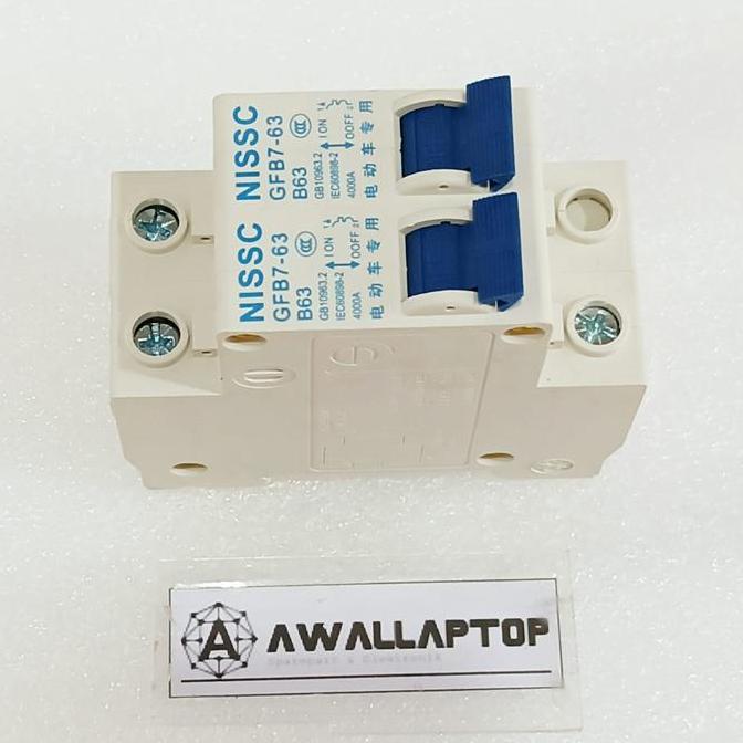 Mcb Dc  Motor Listrik Double 2 Baterai Cos Mcb B63 D63 63A