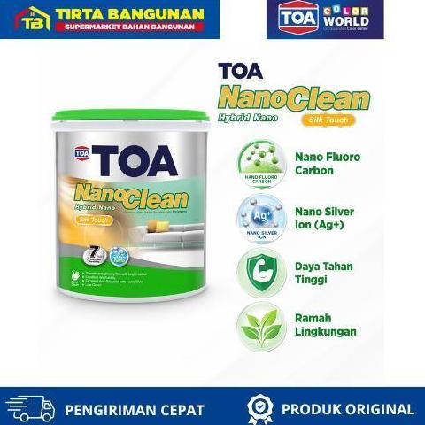 Ready  TOA NANOCLEAN SILK TOUCH 2,5 Lt Cat Tembok Interior Premium Semi Gloss