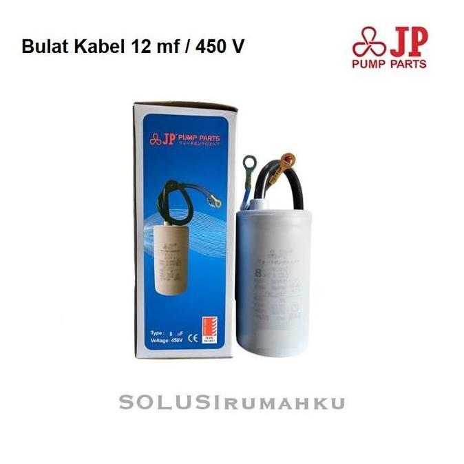 KAPASITOR BULAT KABEL 12 MF / CAPACITOR POMPA AIR 12 MF 450 VOLT RESTOCK!